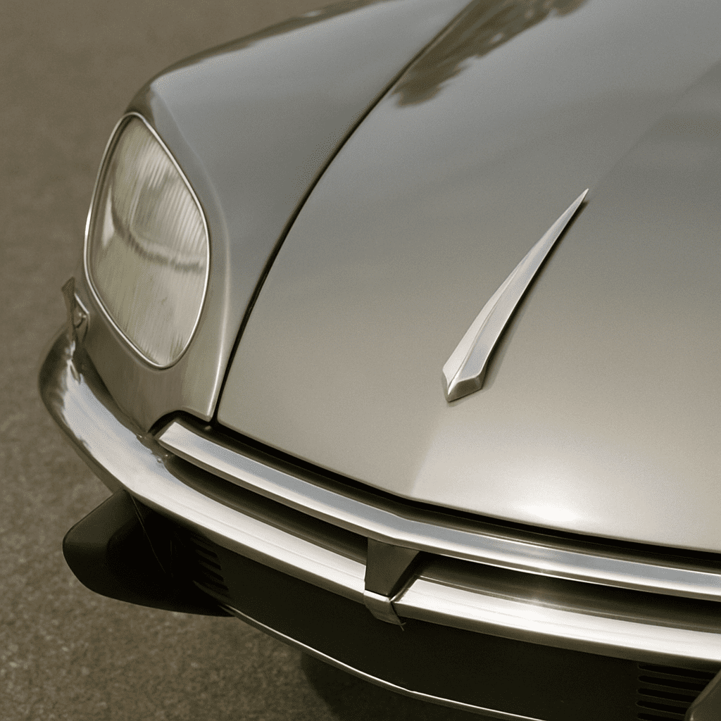 Detailaufnahme der aerodynamischen Frontpartie eines Citroën DS